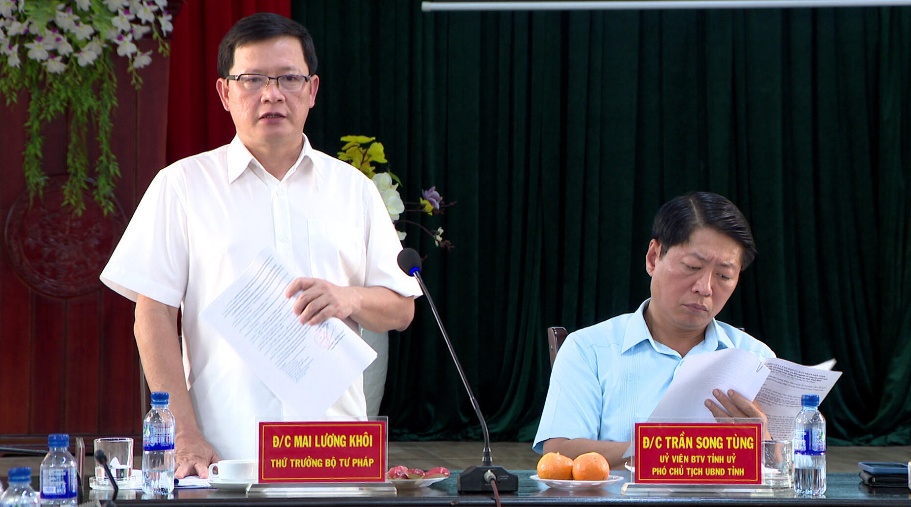 Thứ trưởng Mai Lương Khôi kiểm tra công tác phối hợp trợ giúp pháp lý trong hoạt động tố tụng tại Ninh Bình